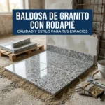 Baldosa de granito con rodapie /m2