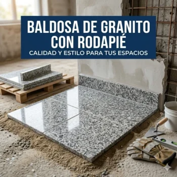 Baldosa de granito con rodapie /m2